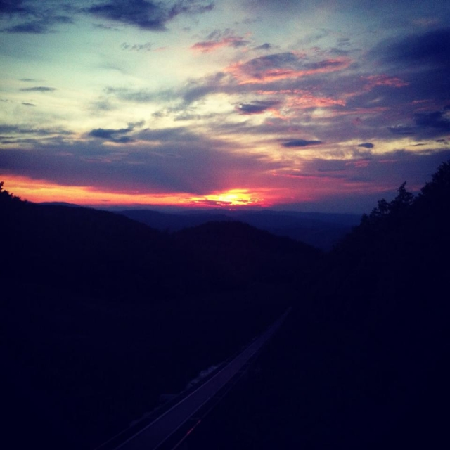 Il tramonto sulla vallata